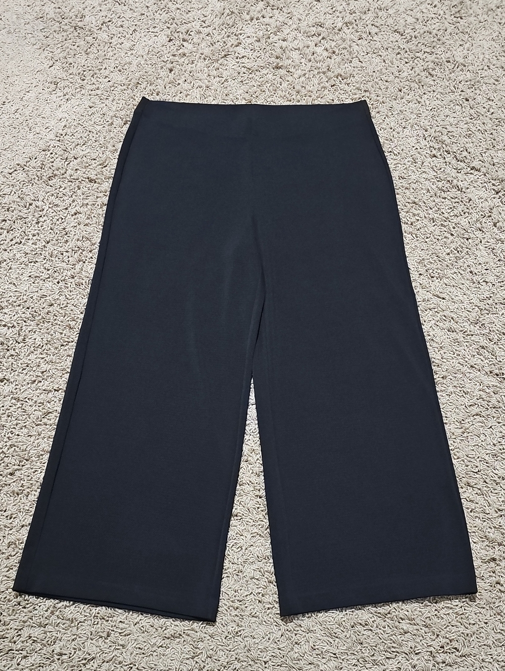 Chico's Dress Pants Travelers Collection Black Wide-Leg XL Slacks Pull On